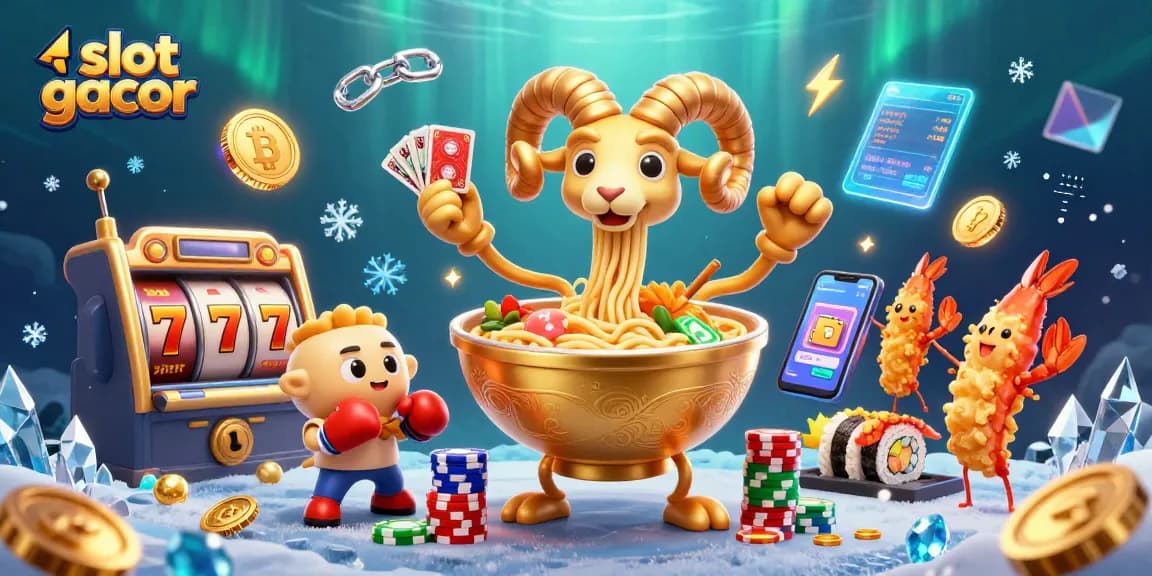 Slot gacor dengan ilustrasi karakter kartun yang dinamis dan elemen permainan menarik.