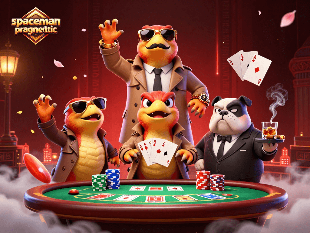Engage with spaceman pragmatic at a VIP casino with raptors and poker elements.