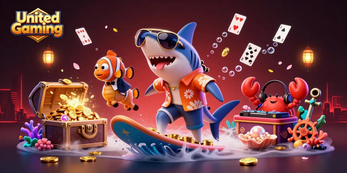 Experience United Gaming’s exciting world of sports betting with a vibrant 3D digital illustration.