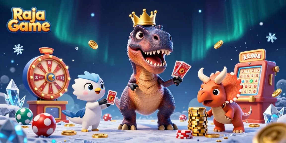 Play exciting lottery games on Raja Game with unique characters and vibrant casino elements.