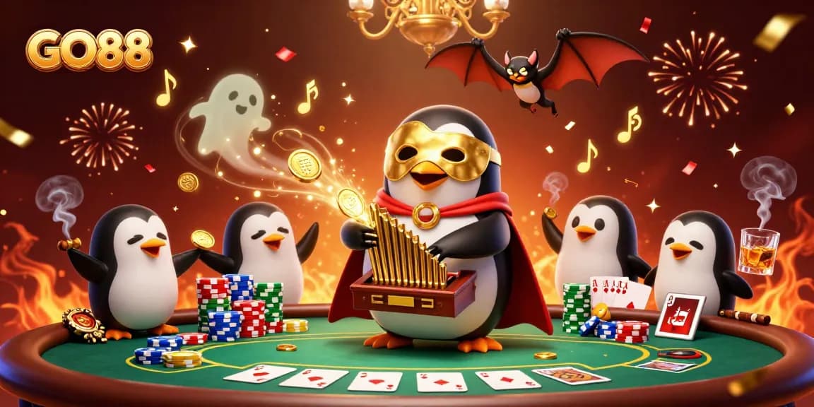 Join GO88 for an exhilarating gaming experience with dynamic poker action and vibrant characters.