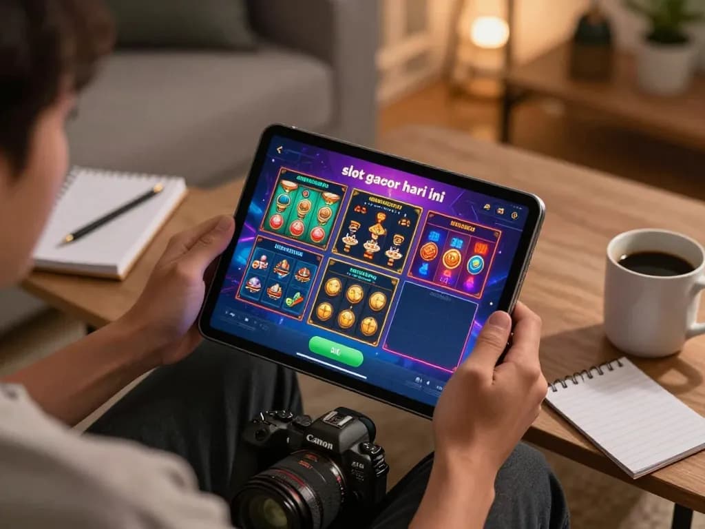 Engaging gameplay of slot gacor hari ini on a tablet with vibrant graphics.