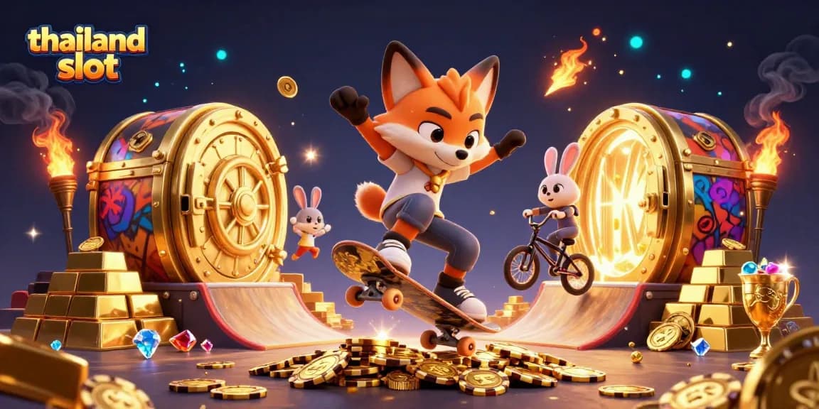 Experience thrilling gameplay with thailand slot and captivating cartoon characters in a vibrant casino setting.