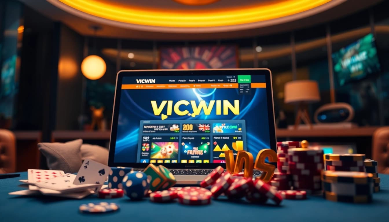 Experience the engaging world of VICWIN online gaming with a sleek interface and diverse betting options.