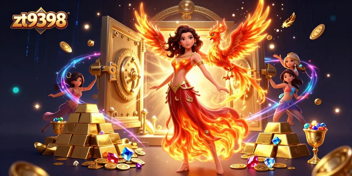 Experience winning at zt9398 with a vibrant illustration showcasing thrilling casino elements and excitement.