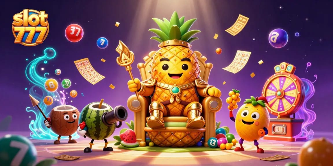 Experience thrilling wins with slot 777 as the golden pineapple king reigns supreme!