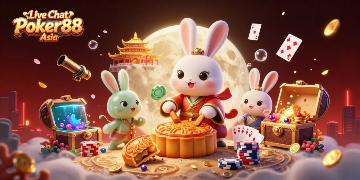 Engage with Live Chat Poker88 Asia at our vibrant online casino, featuring dynamic poker scenes and gaming elements.