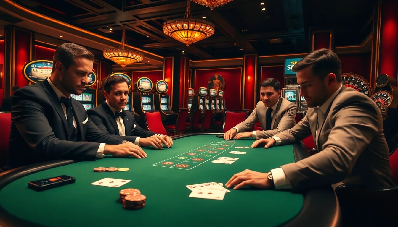 Rasakan sensasi menang di meja poker di kasino mewah, fokus pada potensi Datuk Win.