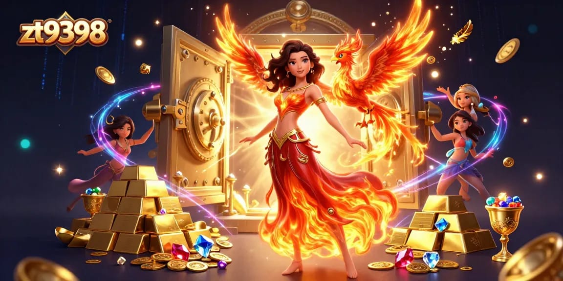 Experience winning at zt9398 with a vibrant illustration showcasing thrilling casino elements and excitement.
