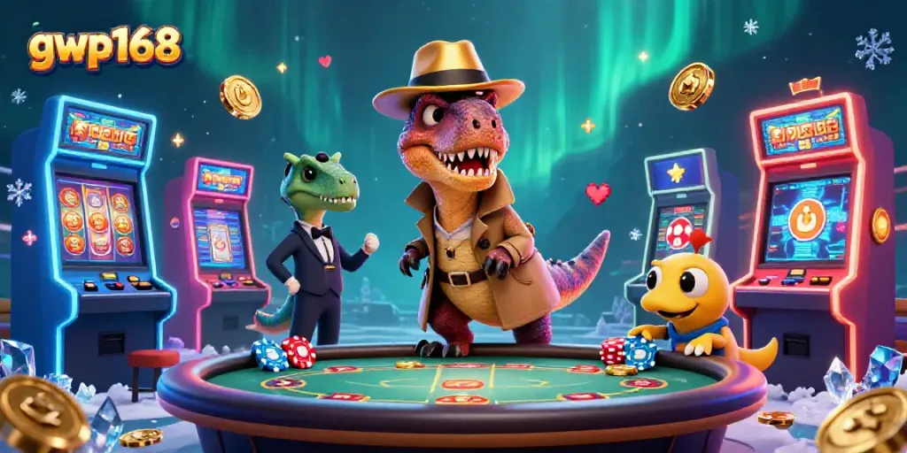 Berjudi di gwp168 dengan velociraptor dan stegosaurus di meja blackjack.
