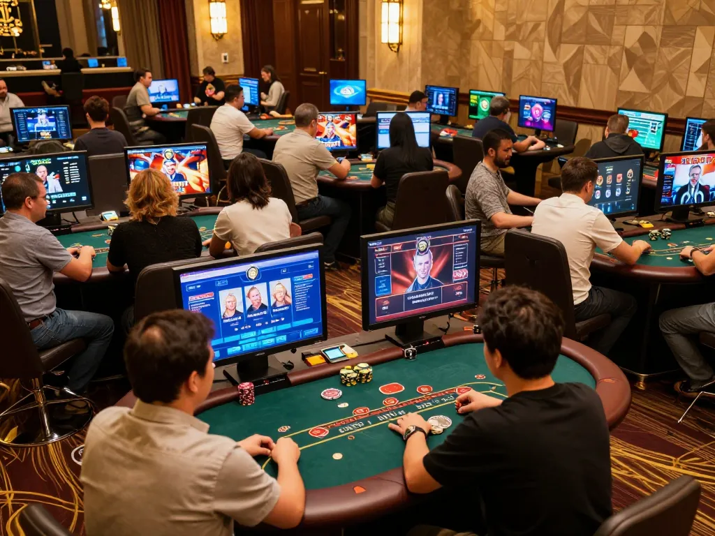 Engaged players exploring thrilling game options at nk88 online casino, showcasing excitement and strategy