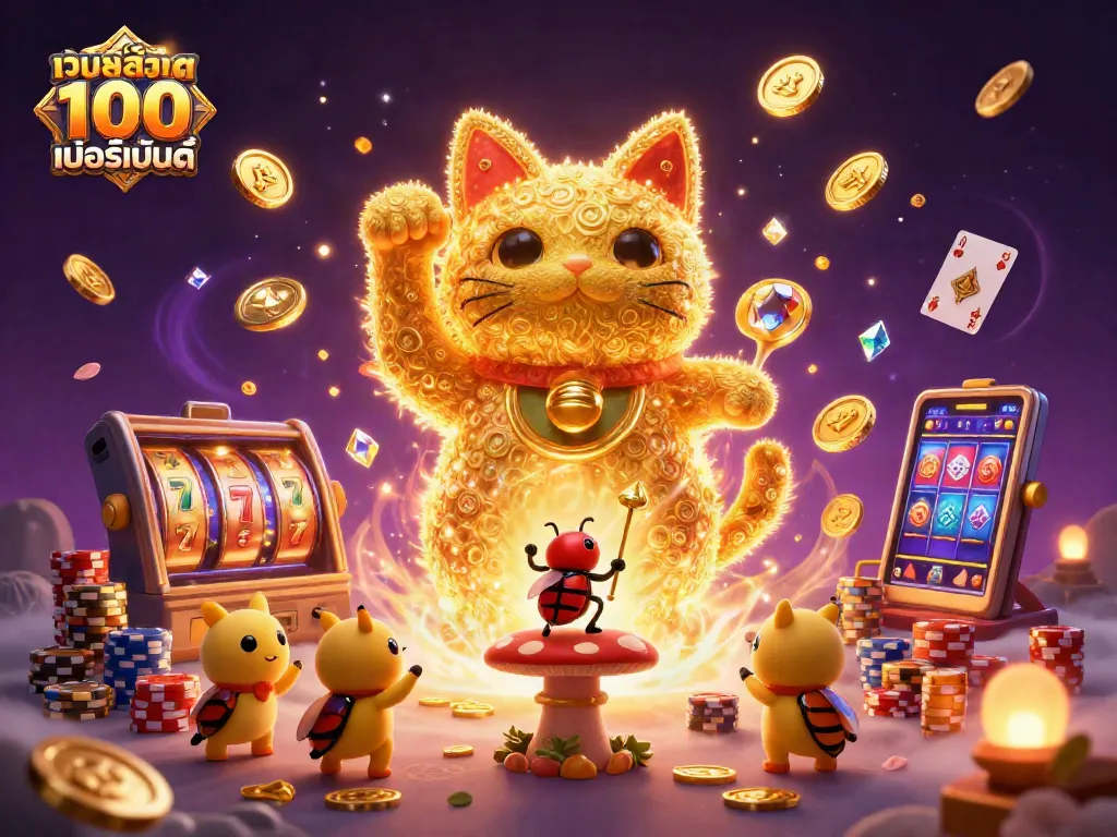 เล่นเกมสล็อตออนไลน์ เว็บสล็อต แท้ 100 เปอร์เซ็นต์ กับโชคดีจากแมวทองคำที่กระตุ้นโชค