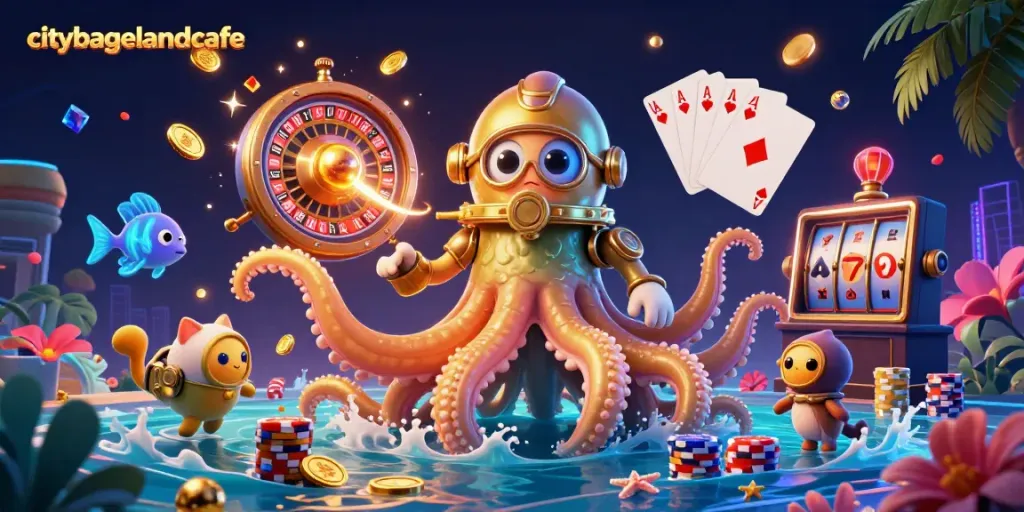 Mengambil jackpot di citybagelandcafe dengan permainan slot menyenangkan dan simbol keberuntungan.