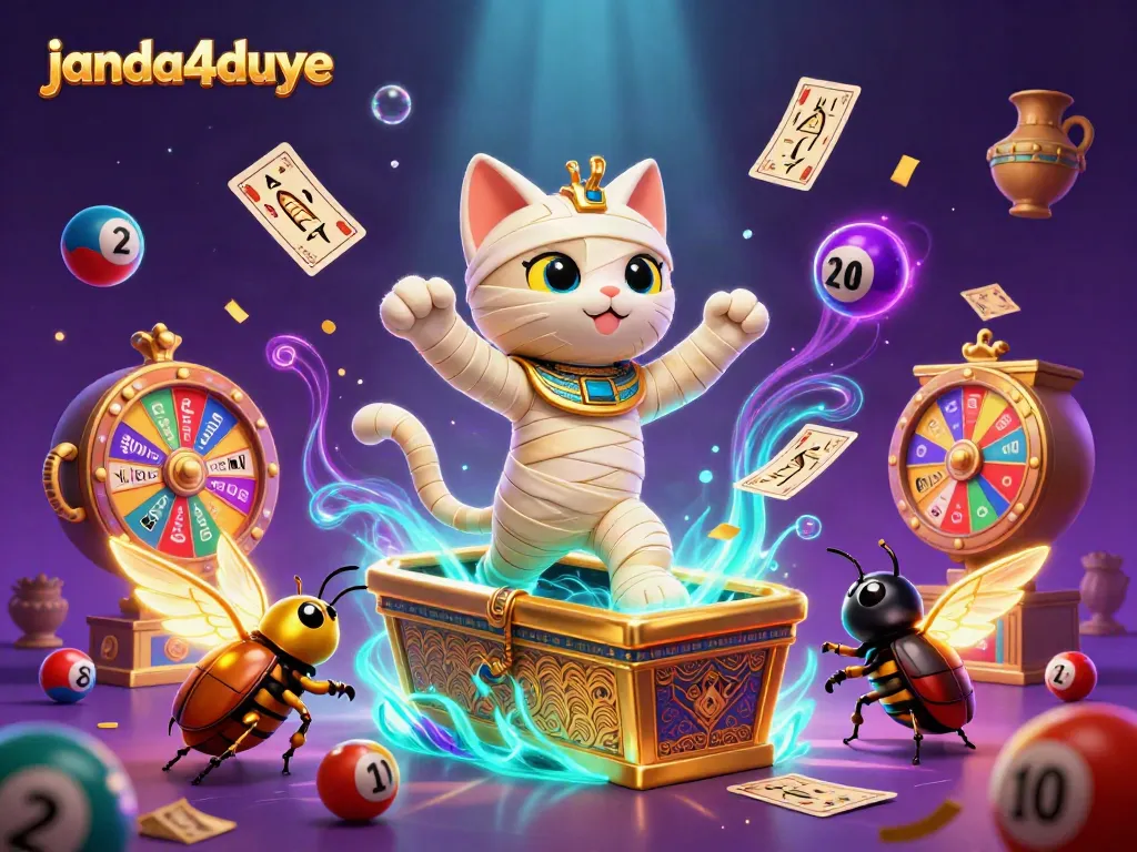 Permainan seru di janda4duye: Mummy kucing mencuri perhatian dengan tiket lotere dan kebahagiaan di kasino.