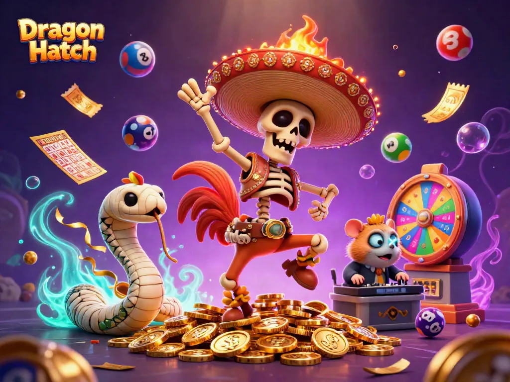 การเล่น Dragon Hatch ด้วยความสนุกสนานจากการเต้นของตัวละครในฉากคาสิโน