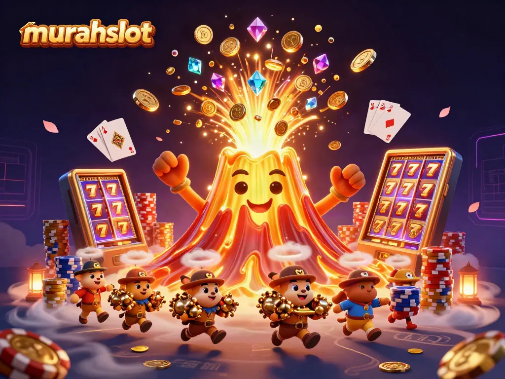 Menangkan jackpot dengan murahslot saat melihat gunung berapi emas mengeluarkan harta melimpah.