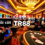 Experience the thrill of gambling at nhà cái TR88 with vibrant casino games and players immersed in action.