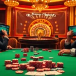 Players strategizing their bets on luxury138's vibrant online gambling interface.