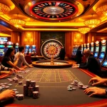 x88 casino players enjoying thrilling action at a luxurious gaming table with vibrant colors