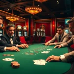 Rasakan sensasi menang di meja poker di kasino mewah, fokus pada potensi Datuk Win.