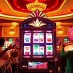 Engaging players at a vibrant casino showcasing the excitement of slot gacor hari ini with dynamic slot machines and rich decor.