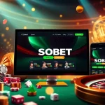 Sbobet login indonesia interface displayed with vibrant casino elements, evoking excitement in sports betting.
