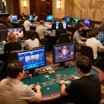 Engaged players exploring thrilling game options at nk88 online casino, showcasing excitement and strategy