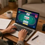 Berkelindan dengan permainan poker online kenzototo di rumah, menampilkan strategi permainan dan suasana yang nyaman.