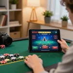 Engaging player exploring strategies on luckyindex during a live dealer blackjack session.