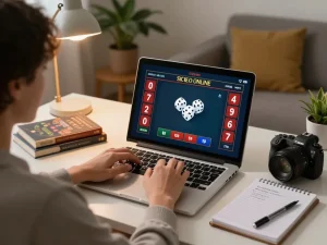Sicbo Online gameplay with a player engaged at home, focusing on strategy and bankroll management.