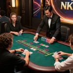 Play blackjack at nk88 with live dealer, showcasing an immersive online gaming experience.