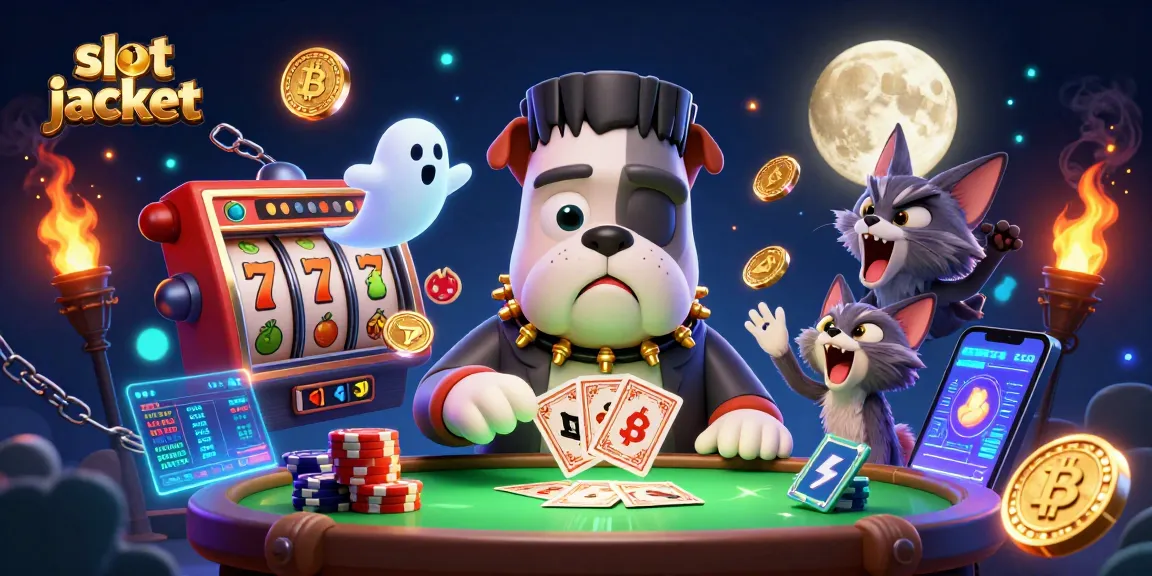 Menggali slot jackpot di Heroslot88 dengan karakter kartun unik dan elemen kasino menarik.