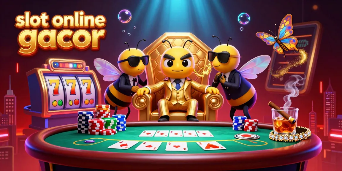 Menggali slot online gacor dan menangkan jackpot dengan karakter kasino yang menarik dalam ilustrasi 3D.
