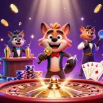Experience the soikeo magic with hyenas in a vibrant casino scene, mixing drinks and checking IDs.