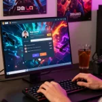 Raja Game login on a vibrant gaming interface with user profile displayed