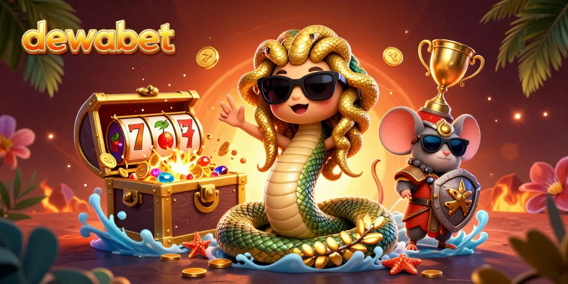 Dewabet menawarkan keseruan permainan slot dengan Medusa dan pahlawan mouse dalam suasana kasino yang memikat.