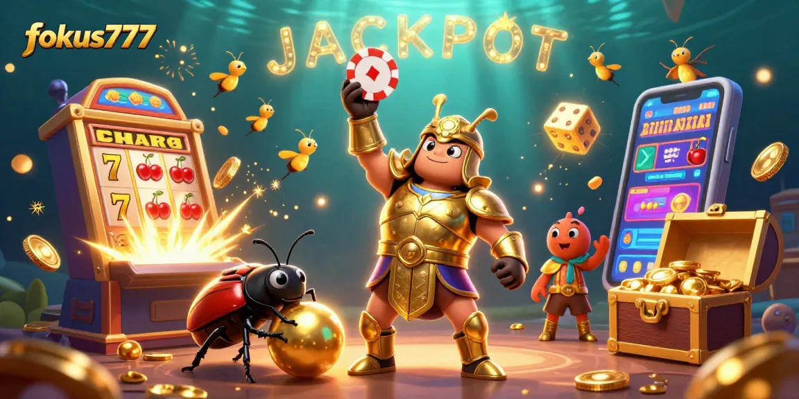 Experience exhilarating wins with fokus777 in this vibrant, dynamic casino game scene.