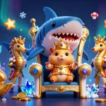 Experience vmax gaming magic with the golden hamster king ruling a casino kingdom full of treasures and machines.