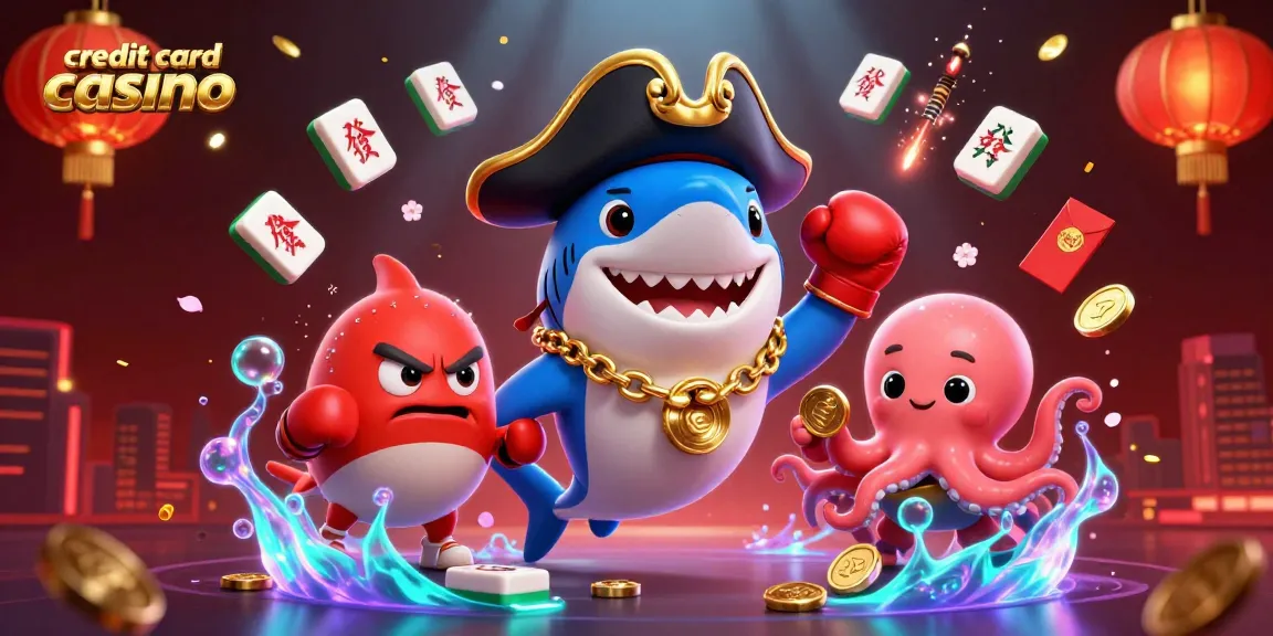 Engage with the exciting world of credit card casinos featuring dynamic characters and vibrant casino elements.